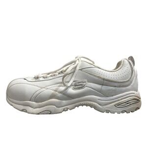 Womens Skechers Work Safety Toe Shoes Slip Resistant White 76348‎ Sz 7.5 Meribel